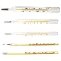 Factory Price High Quality Medical Red Liquid Glass Armpit Rectal Oral Clinical Mercury Thermometer for Sale